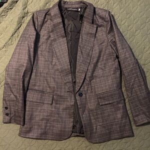 Lizet Charcoal Checkered Blazer - 6